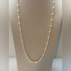 Vintage Necklace  Beaded, Faux Pearls, Water Pearl 30” Long